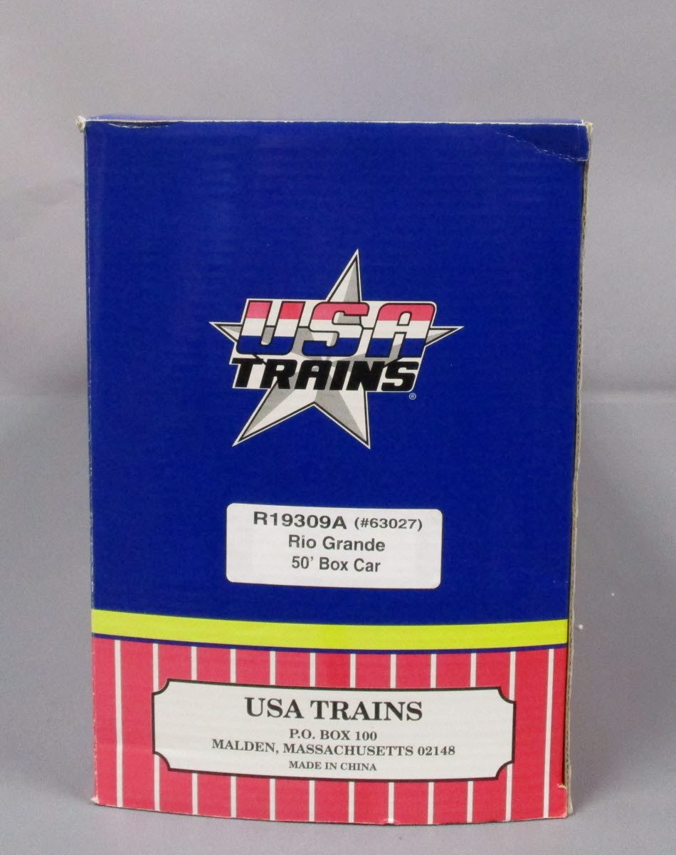 USA Trains R19309A G Rio Grande 50 Ft. Box Car with Steel Door (Silver)
