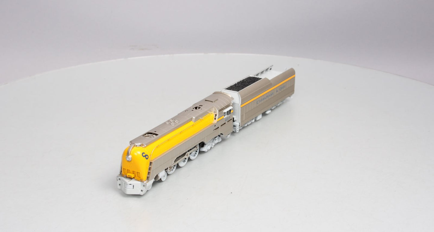 Broadway Limited 4557 HO C&O L-1 4-6-4 Hudson #493 Steam Loco/yellow boiler