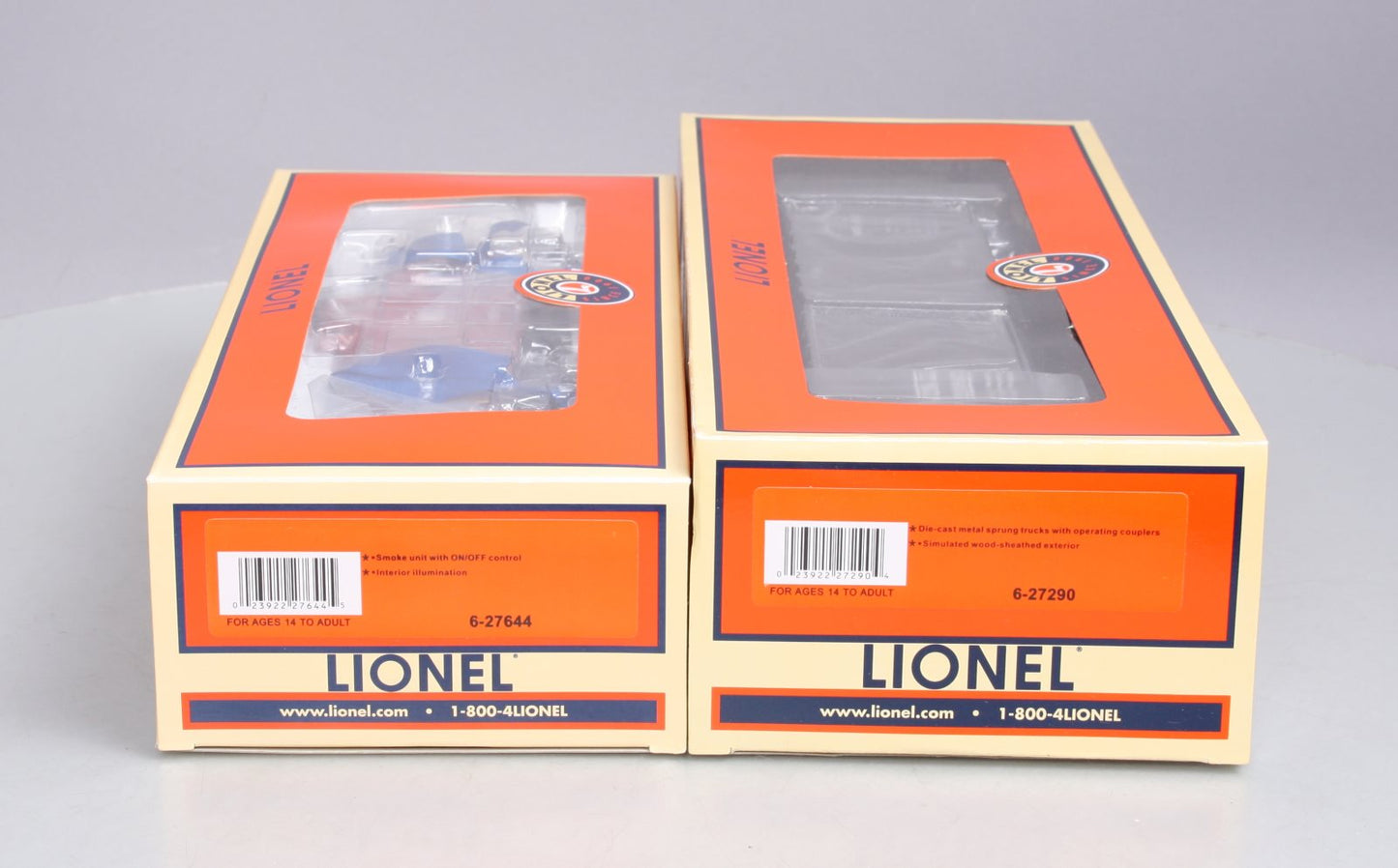 Lionel 6-27289 O Gauge Jersey Central Caboose and Double Sheath Boxcar 2-Pack