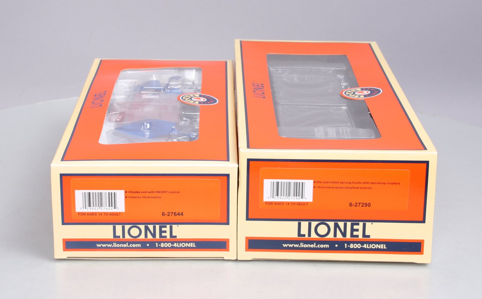 Lionel 6-27289 O Gauge Jersey Central Caboose and Double Sheath Boxcar 2-Pack