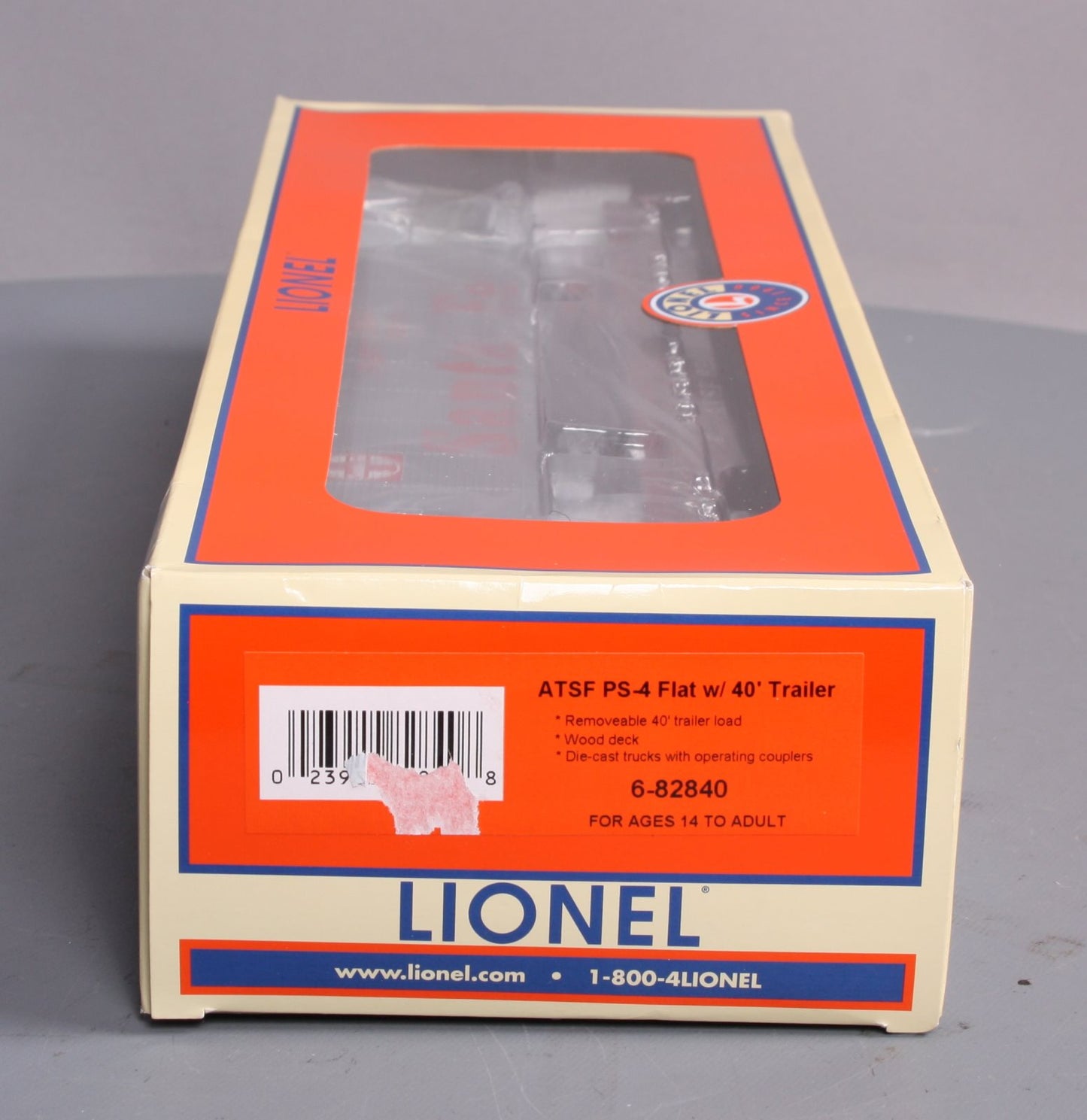 Lionel 6-82840 O Gauge ATSF PS-4 Flat with 40' Trailer