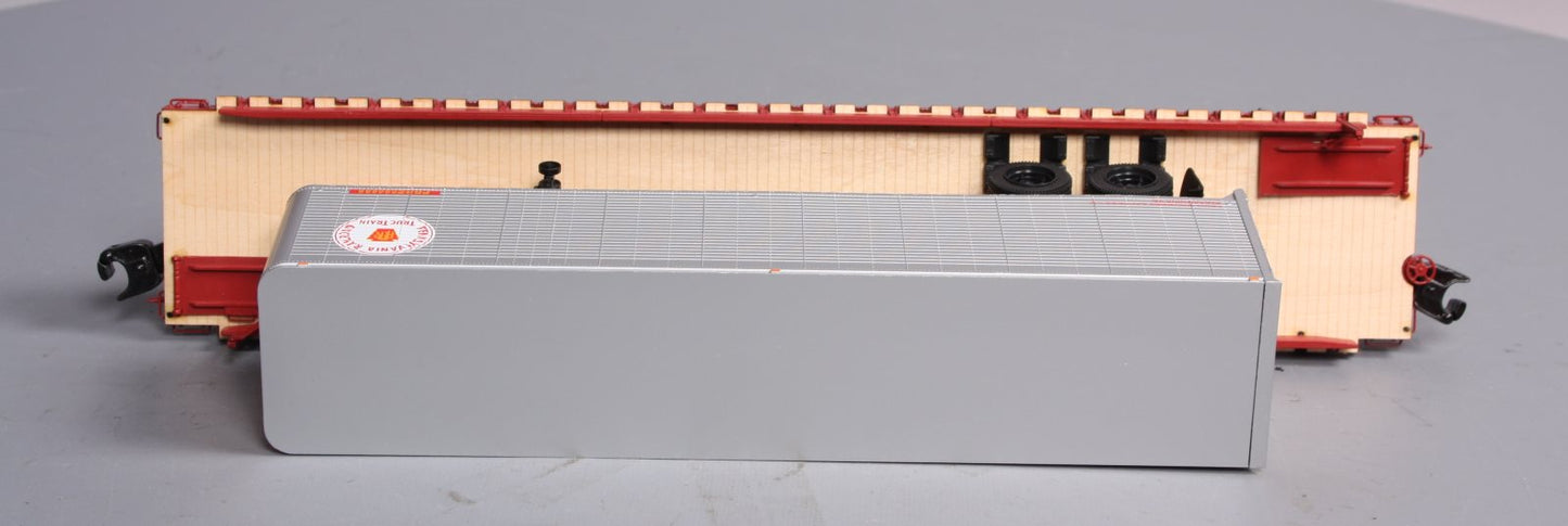 Lionel 6-82844 O Gauge Pennsylvania Railroad 40' PS-4 Flatcar #480297 w Trailers