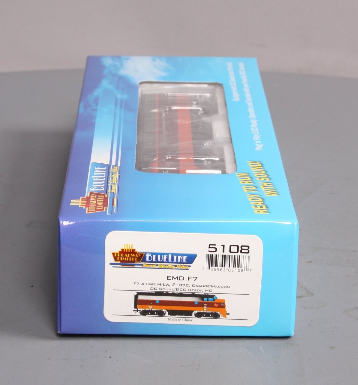 Broadway Limited 5108 HO Milwaukere Road EMD F7A with Sound Blue Line™ #107C