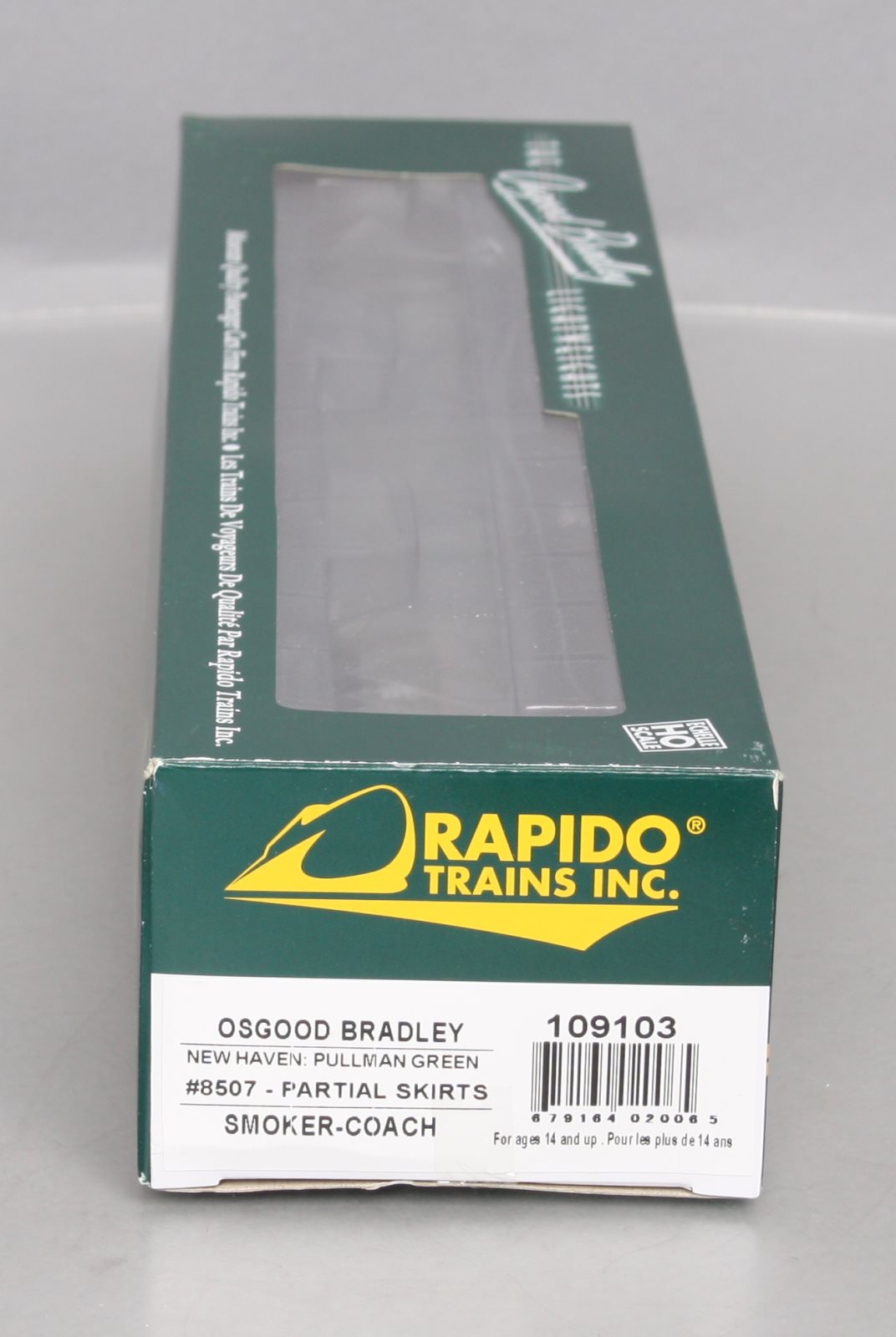 Rapido Trains 109103 HO New Haven 10-Window Smoker Coach #8507