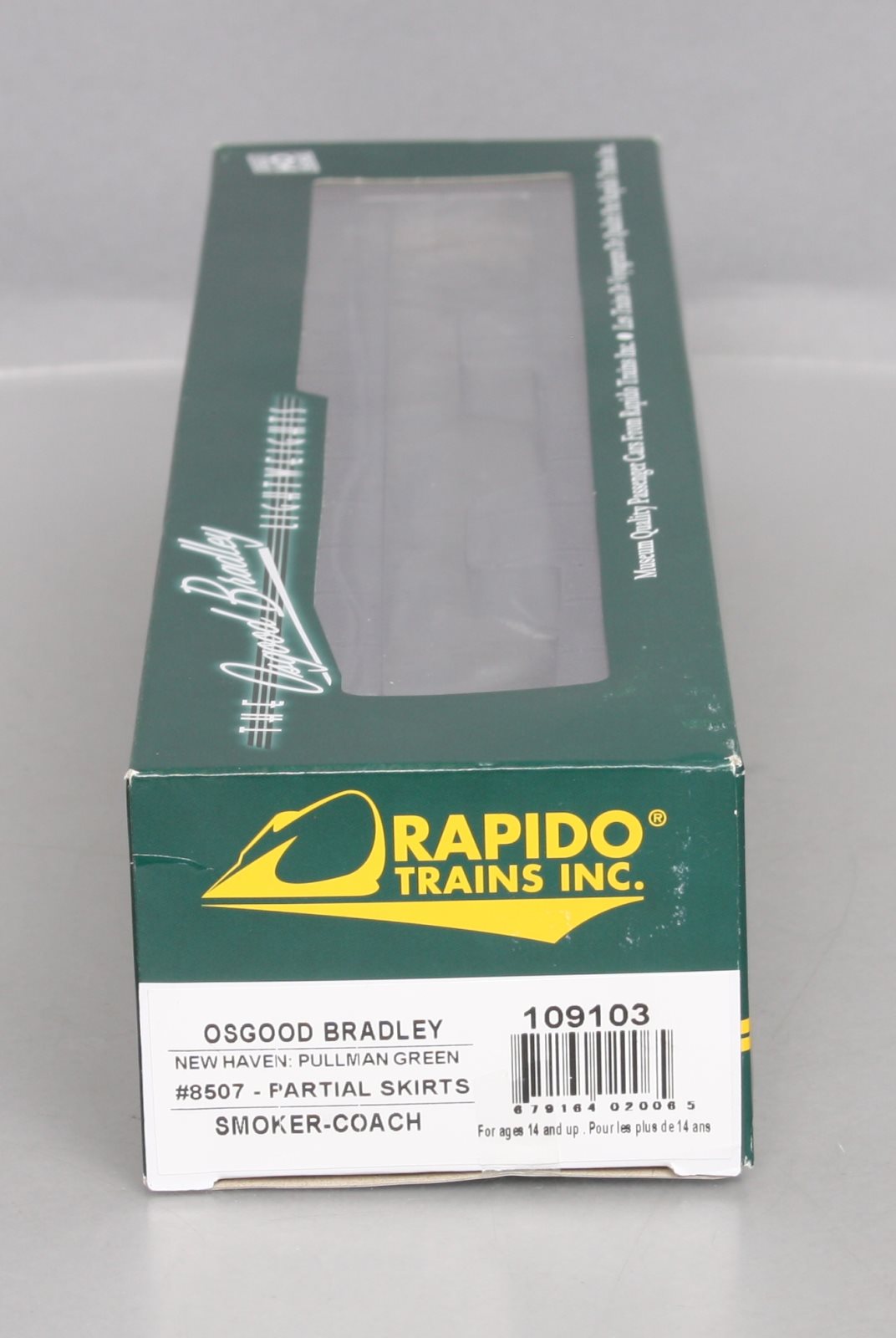 Rapido Trains 109103 HO New Haven 10-Window Smoker Coach #8507