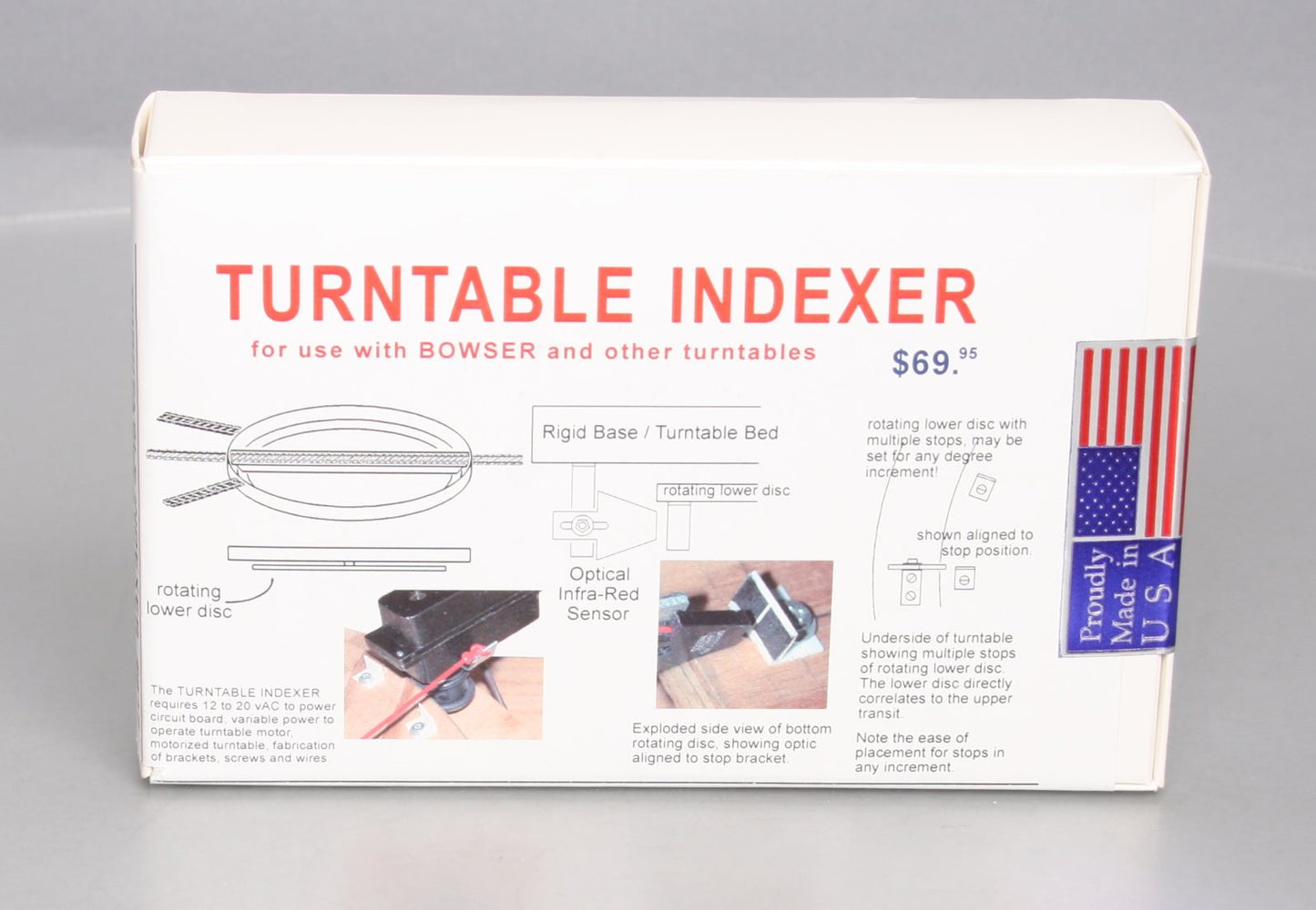 Z Thek 617 HO Scale Turntable Indexer For Use W/Bowser & Other Turntables