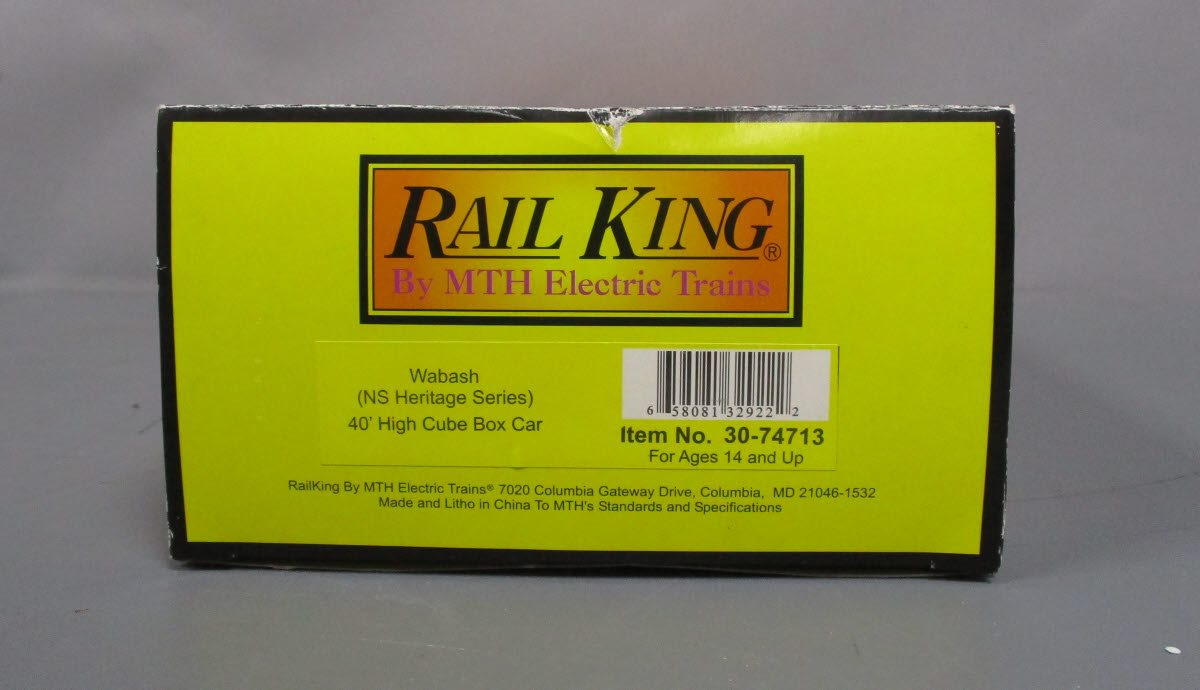 MTH 30-74713 Wabash 40' High Cube Box Car