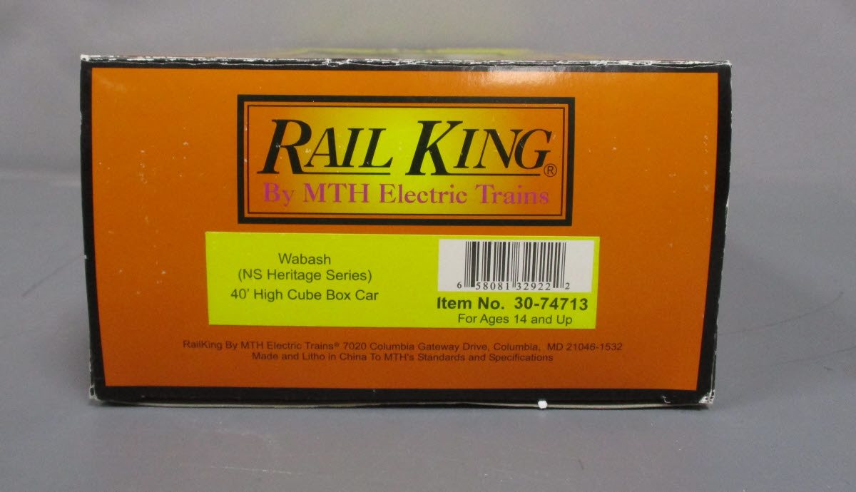 MTH 30-74713 Wabash 40' High Cube Box Car