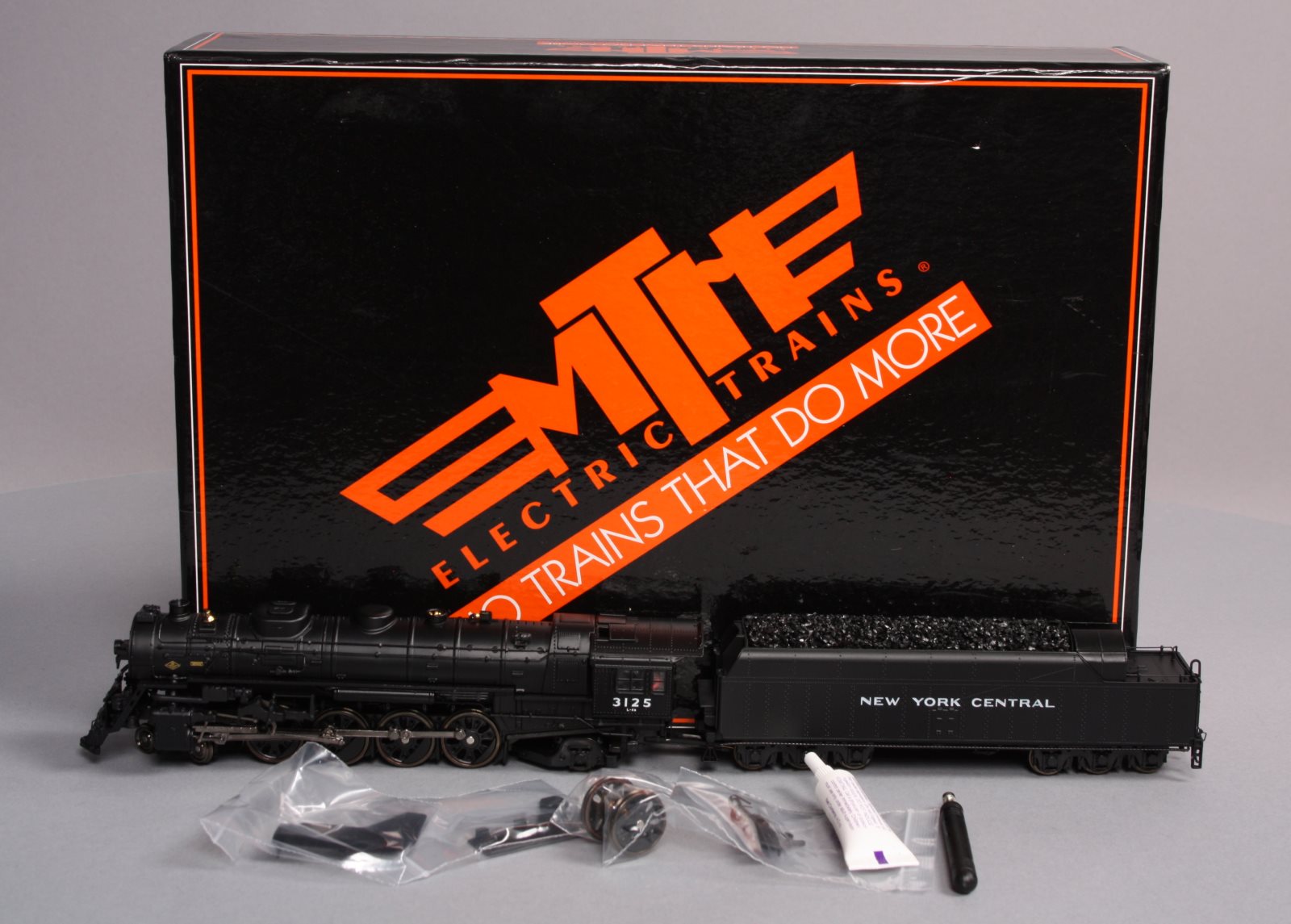 MTH 80-3127-1 HO NYC 4-8-2 L-4B Steam Locomotive w/ Tender - PS3 #3125