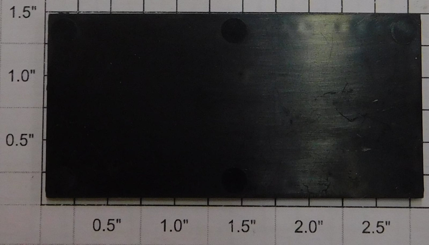Acme 1000X-30 G 1.34" x 2.71" Black Riveted Flat Panel