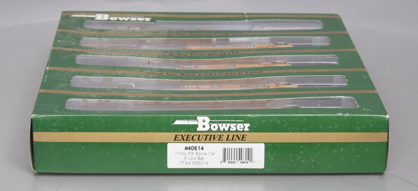 Bowser 40614 HO TTAX Trinity 53' Spine Car 5-Unit Set #555074
