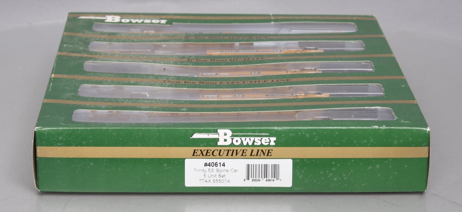 Bowser 40614 HO TTAX Trinity 53' Spine Car 5-Unit Set #555074