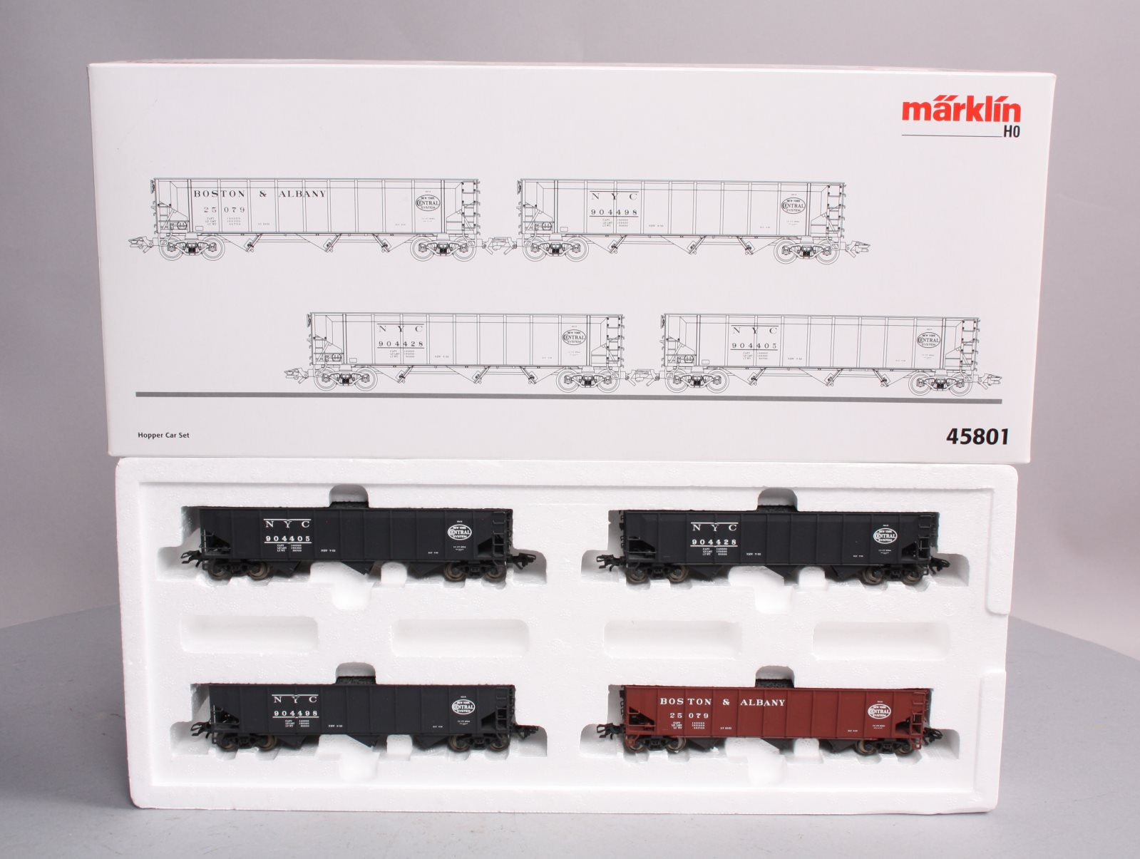 Marklin 45801 HO Scale NYC 4-Car Hopper Set – Trainz