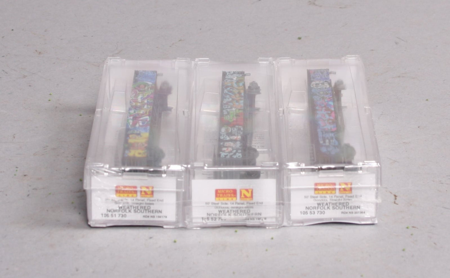 Micro-Trains 99305140 N N&S 50' 15-Panel Fixed-End Gondola (Set of 3)