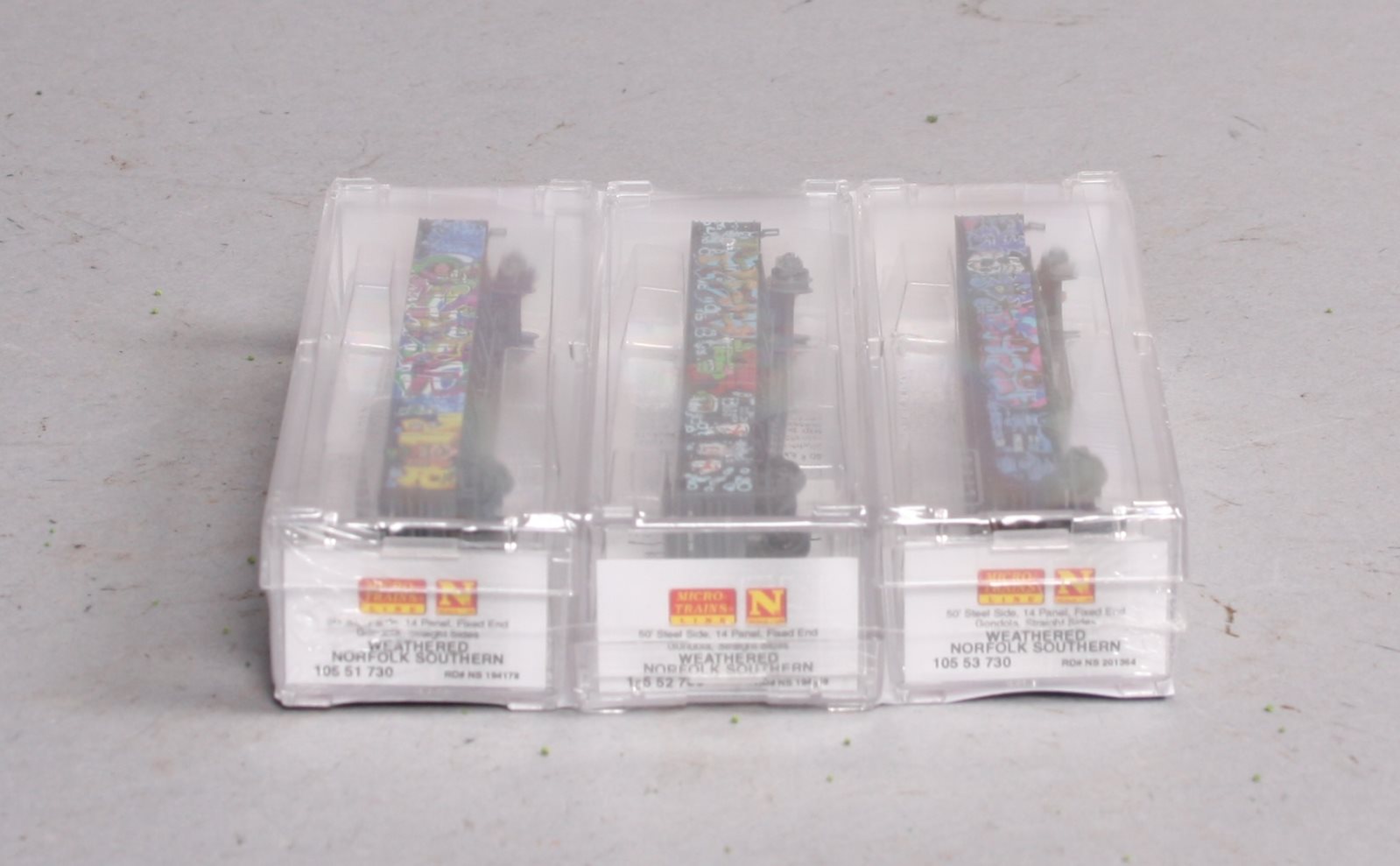 Micro-Trains 99305140 N N&S 50' 15-Panel Fixed-End Gondola (Set of 3)