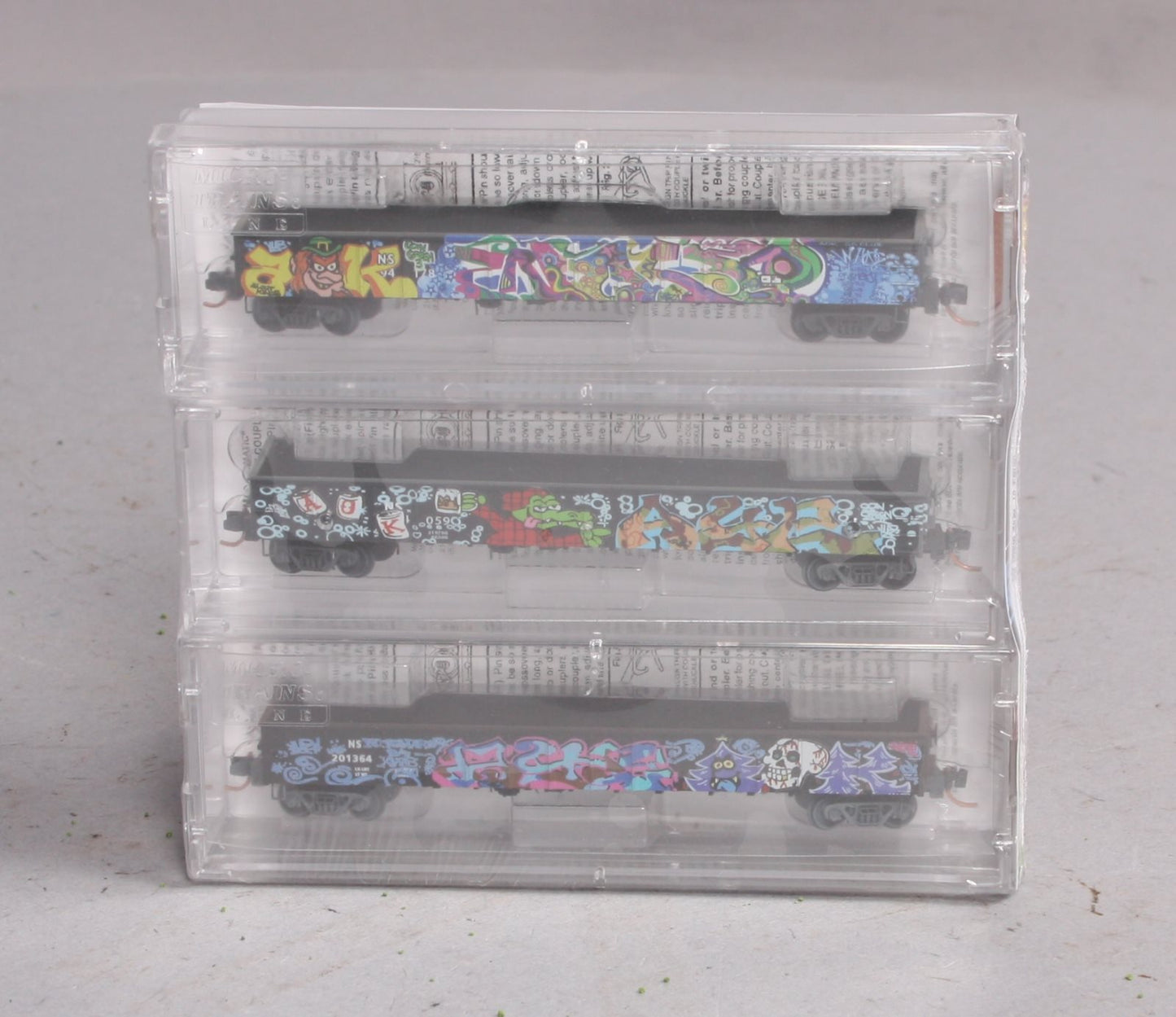 Micro-Trains 99305140 N N&S 50' 15-Panel Fixed-End Gondola (Set of 3)