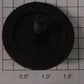 Acme 1001X-38 1.25" G Black Metal Wheel