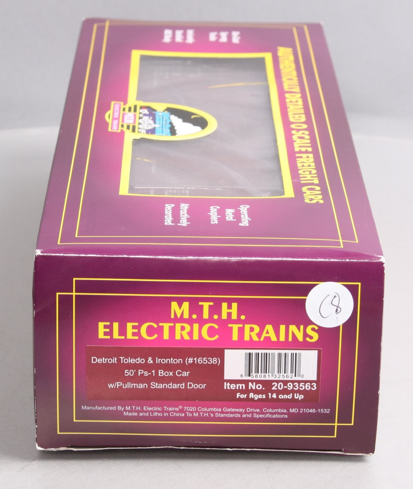 MTH 20-93563 O Detroit, Toledo & Ironton 50' Boxcar #16538