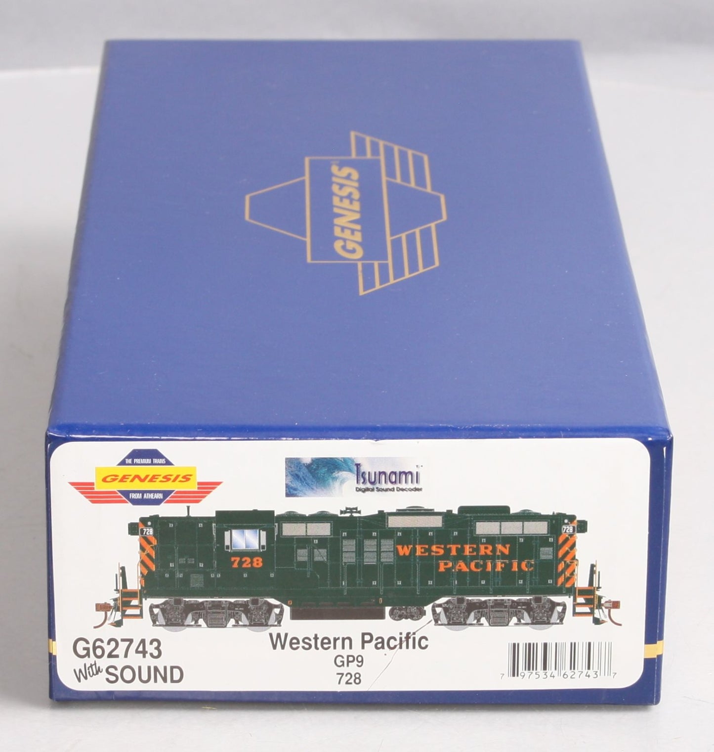 Athearn G62743 HO Genesis Western Pacific GP9 W/Sound Diesel Locomotive #728