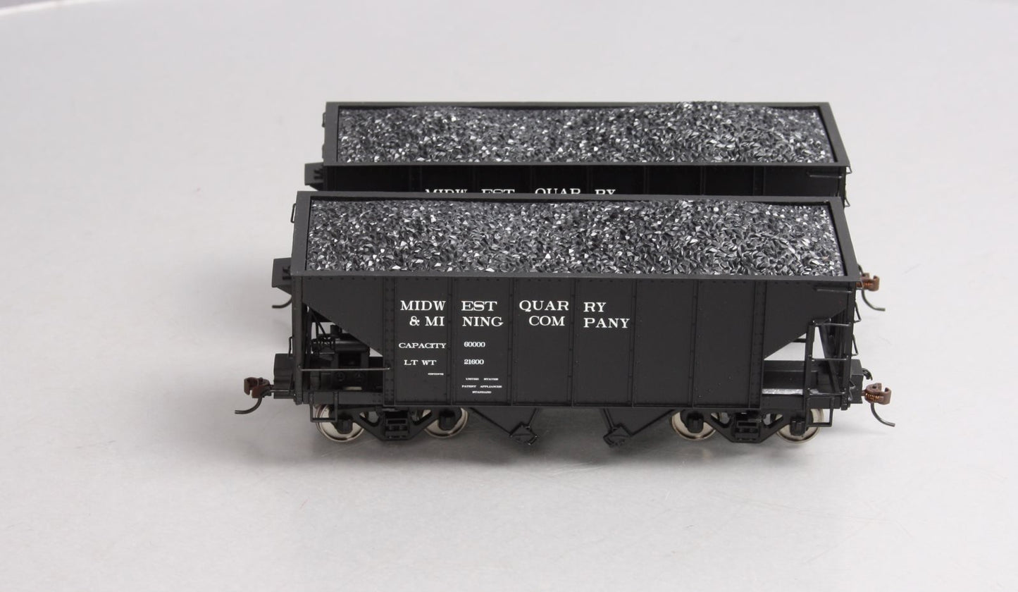 Bachmann 27961 On30 Midwest Quarry & Mining Company 2-Bay Steel Hopper 2-Pk