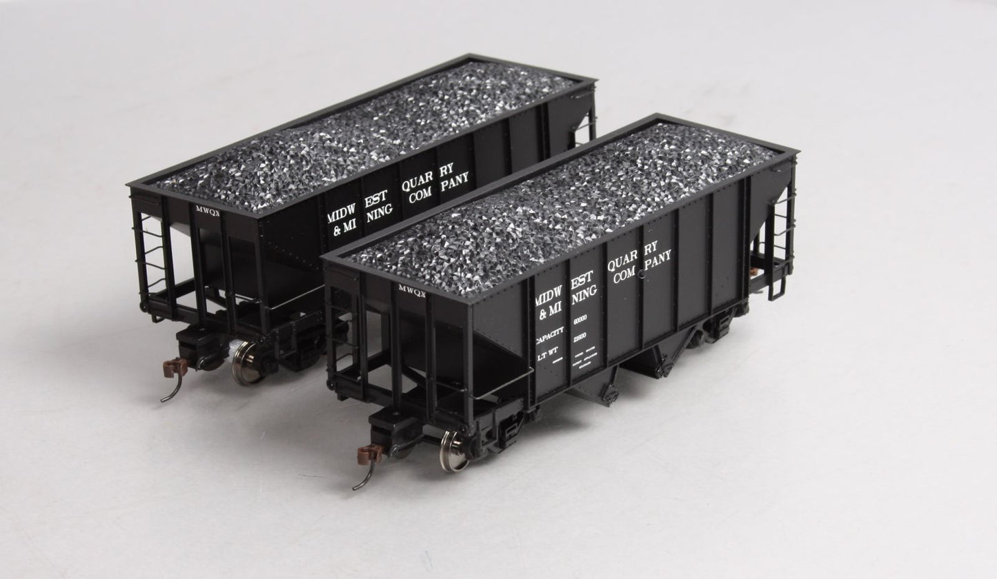 Bachmann 27961 On30 Midwest Quarry & Mining Company 2-Bay Steel Hopper 2-Pk
