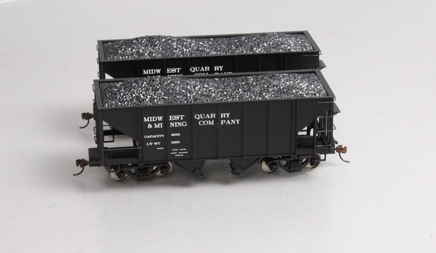 Bachmann 27961 On30 Midwest Quarry & Mining Company 2-Bay Steel Hopper 2-Pk