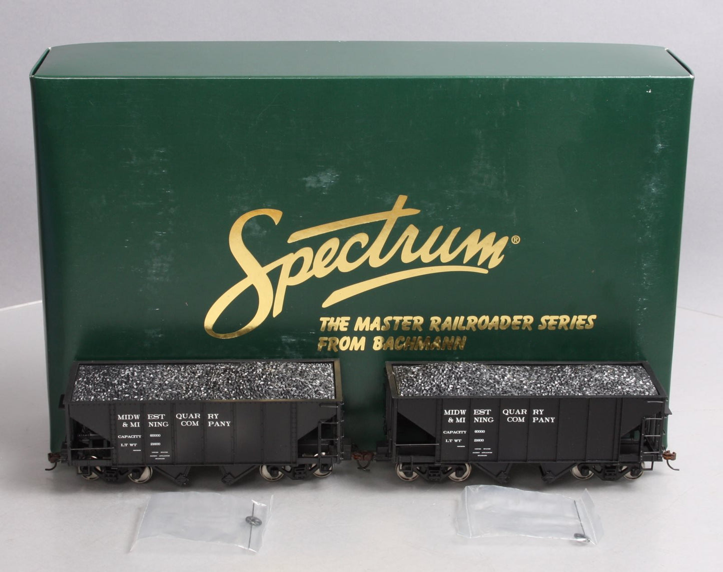Bachmann 27961 On30 Midwest Quarry & Mining Company 2-Bay Steel Hopper 2-Pk