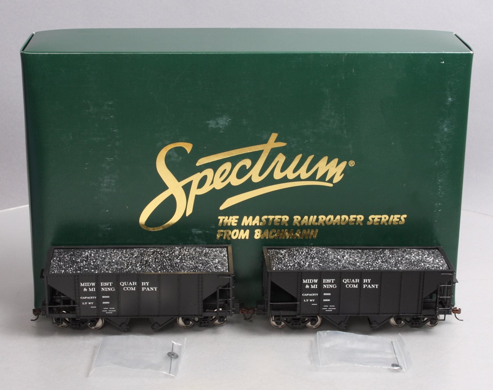 Bachmann 27961 On30 Midwest Quarry & Mining Company 2-Bay Steel Hopper 2-Pk