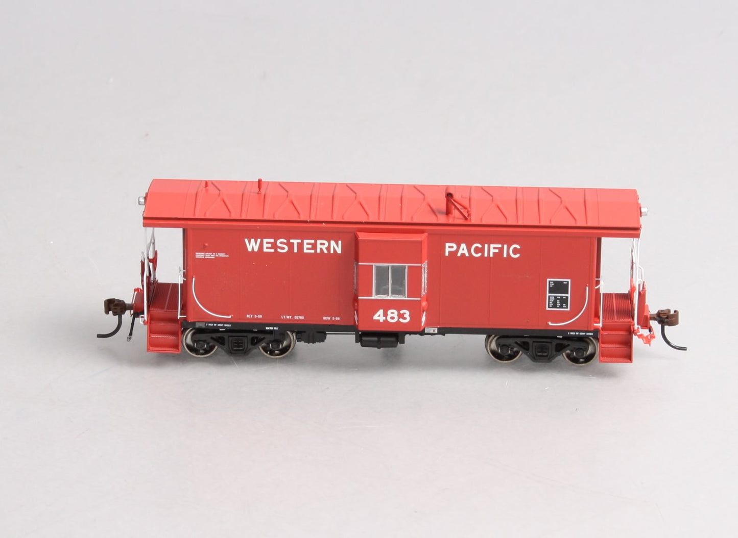 Athearn G63032 HO Genesis Western Pacific 481 Bay Window Caboose W/Lights#483