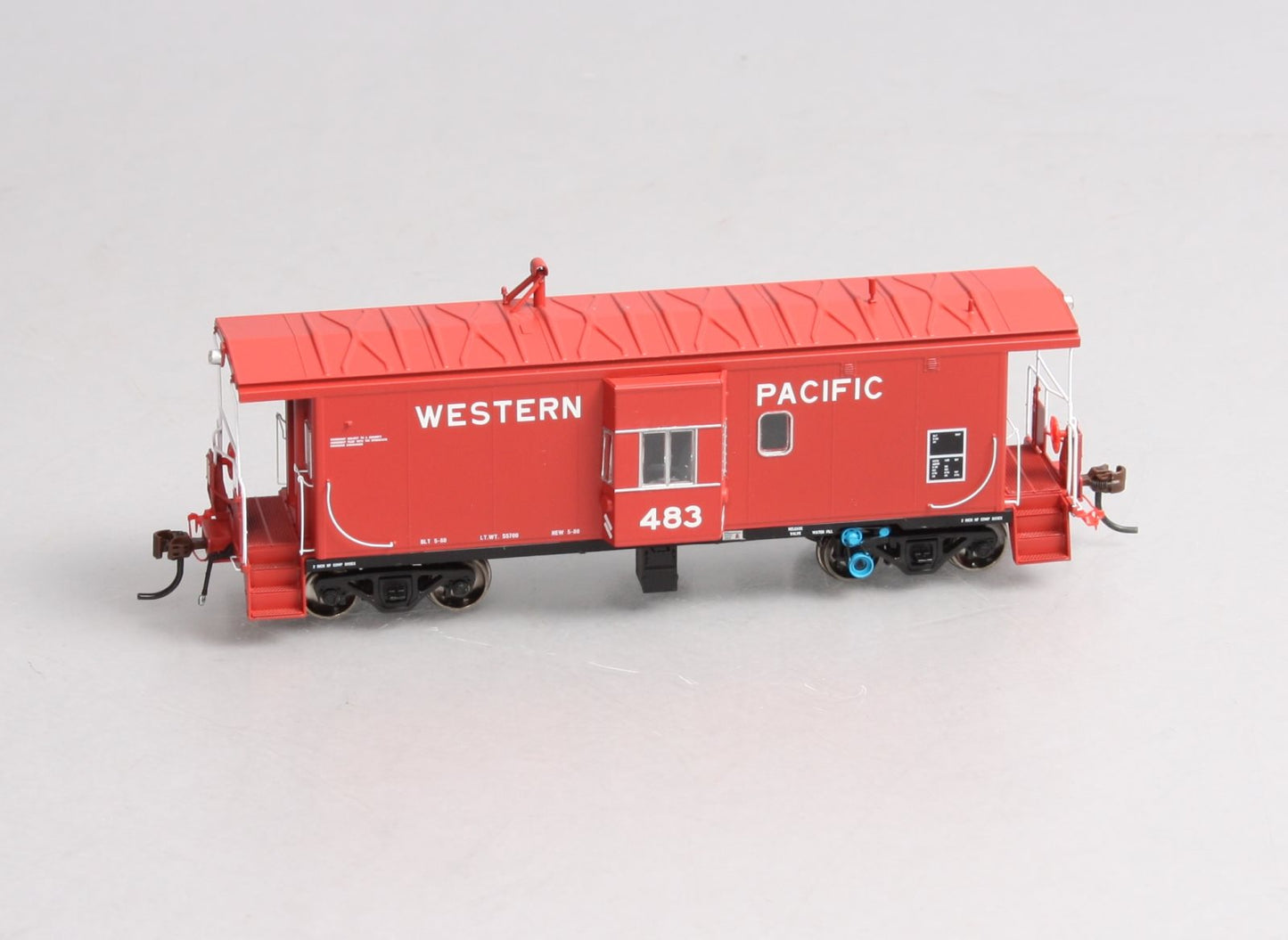 Athearn G63032 HO Genesis Western Pacific 481 Bay Window Caboose W/Lights#483