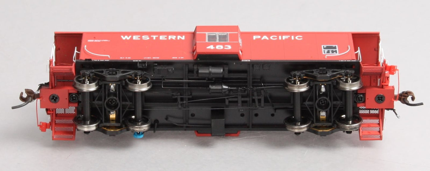 Athearn G63032 HO Genesis Western Pacific 481 Bay Window Caboose W/Lights#483