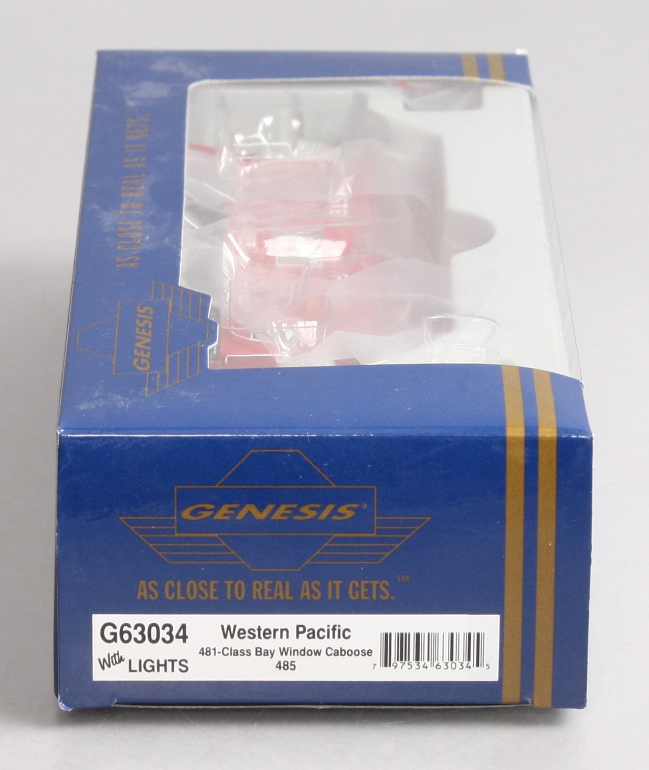 Athearn G63034 Genesis HO Western Pacific Bay Window Caboose W/Lights #485