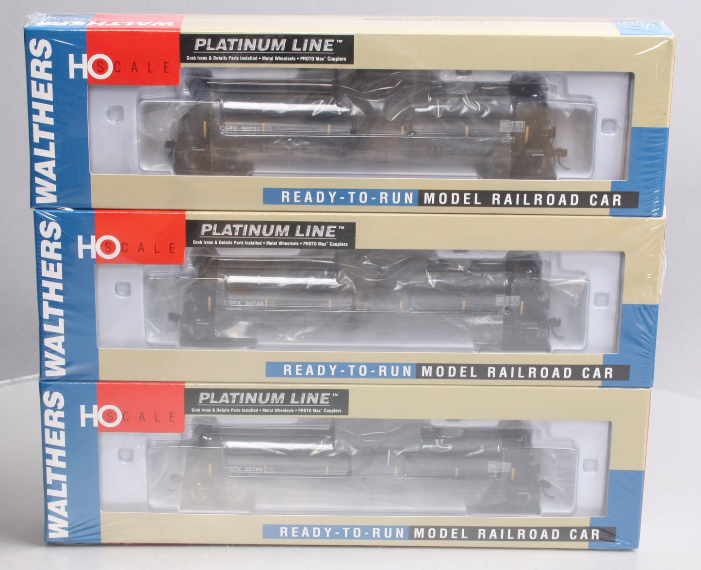 Walthers 932-341170 HO Scale CGTX Trinity 30,145 Gallon Tank Car (Pack of 3)