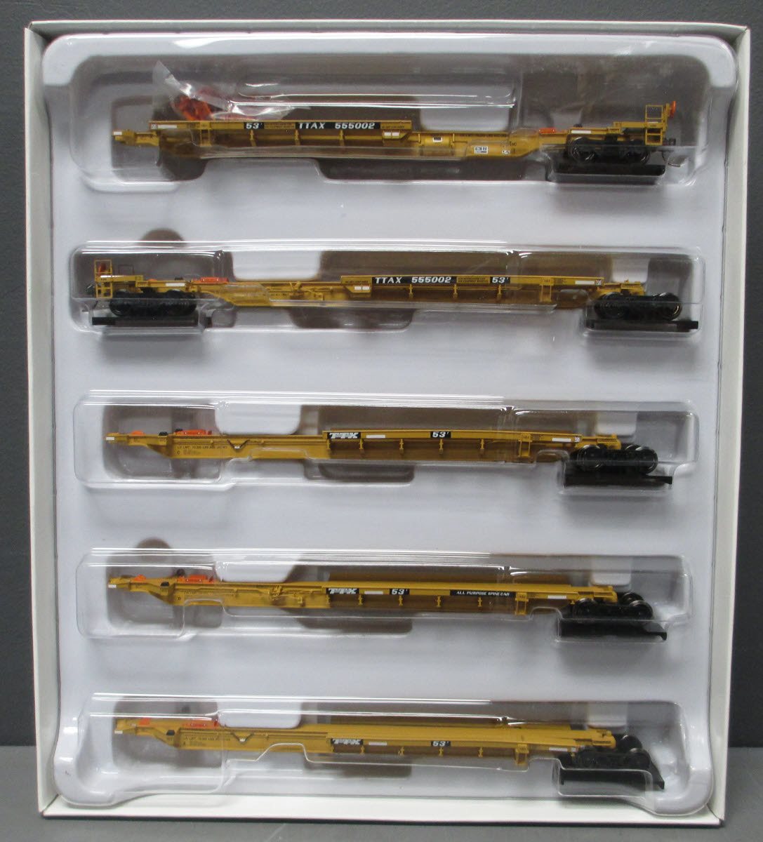 Bowser 40860 HO TTAX Trinity 53' 5-Unit Spine Car #555002