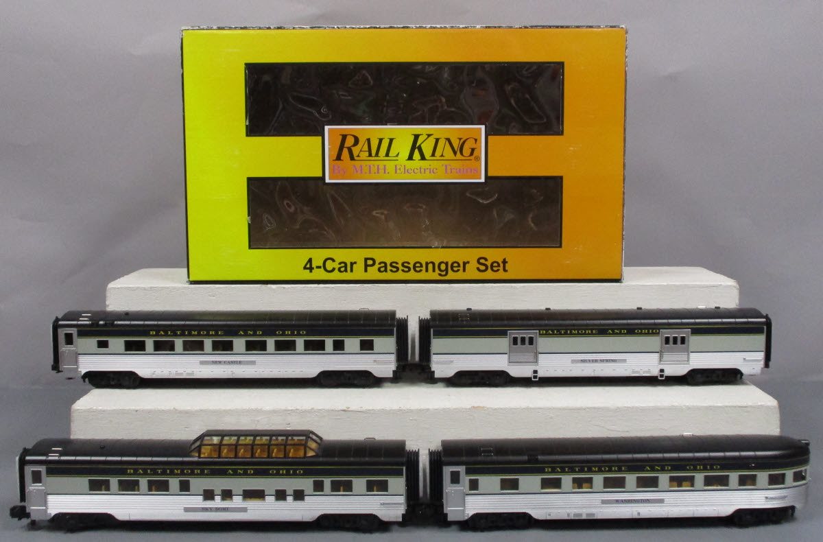 MTH 30-67743 O Baltimore & Ohio 60' Streamlined Passenger Car Set (Set of 4)