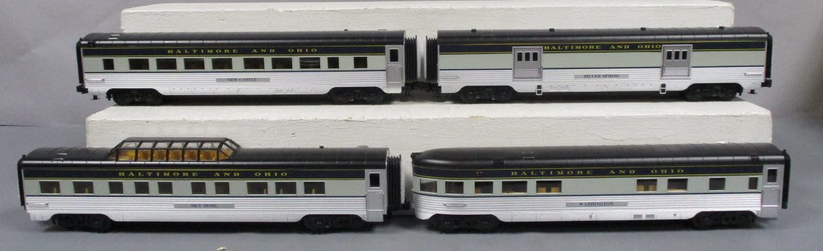 MTH 30-67743 O Baltimore & Ohio 60' Streamlined Passenger Car Set (Set of 4)