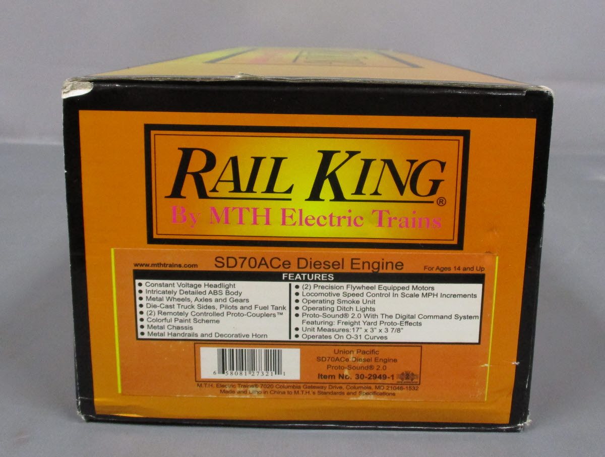 MTH 30-2949-1 Union Pacific SD70ACe Imperial Diesel Engine w/PS 2.0 #8321