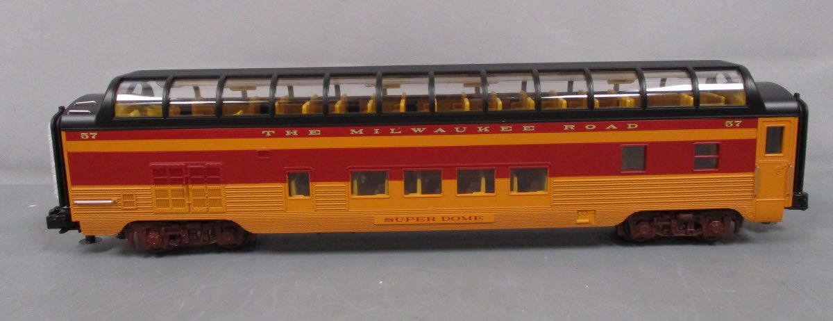 MTH 30-67862 O Milwaukee Road 60' Streamlined ABS Full-Length Vista Dome 3-Rail