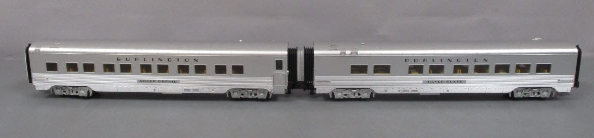 MTH 30-67876 O Burlington 60' Streamlined Sleeper/Diner Set (Set of 2)