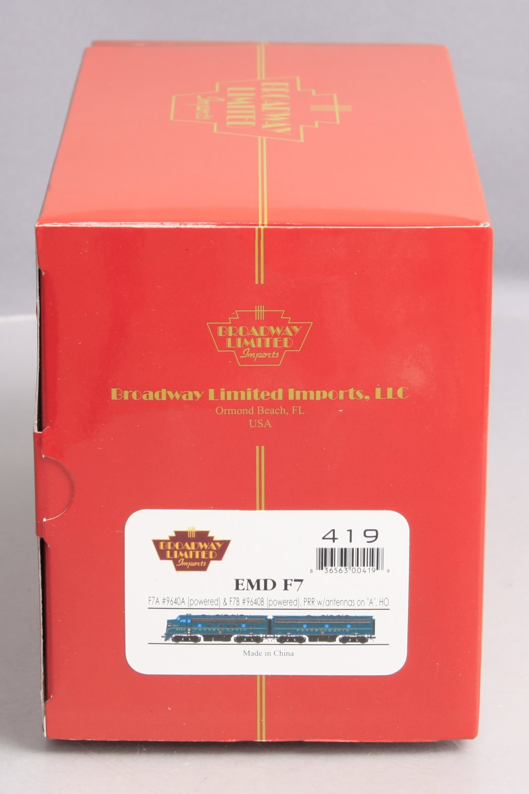 Broadway Limited 419 HO PRR F7A & F7B  Diesel Locomotive #9640A/#9640B