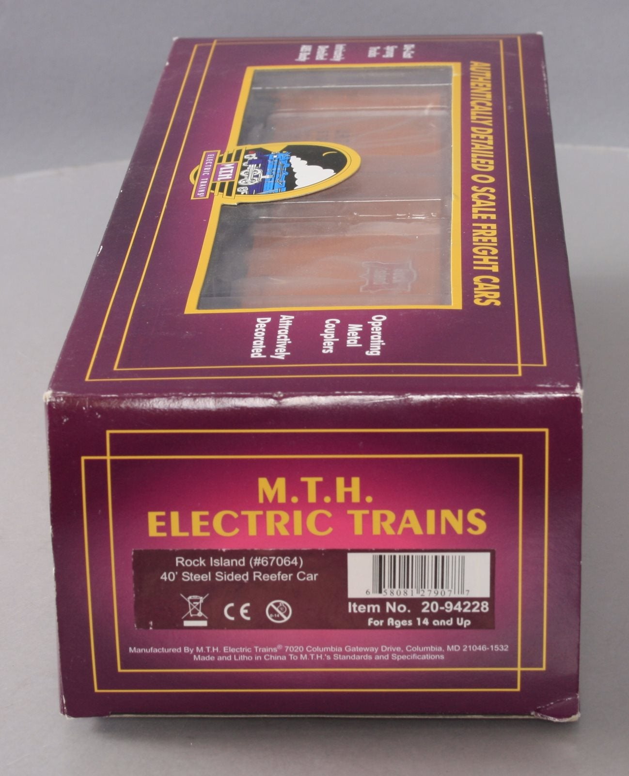 MTH 20-94228 Rock Island 40' Steel Sided Reefer Car