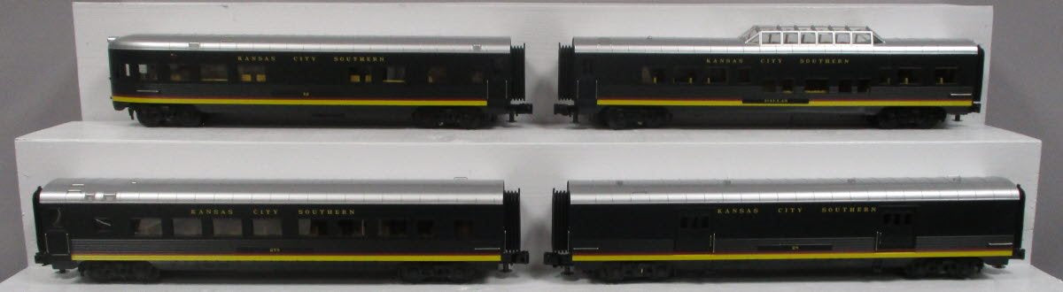 MTH 30-67492 O Kansas City Southern 60' Streamlined Passenger Car Set (Set of 4)