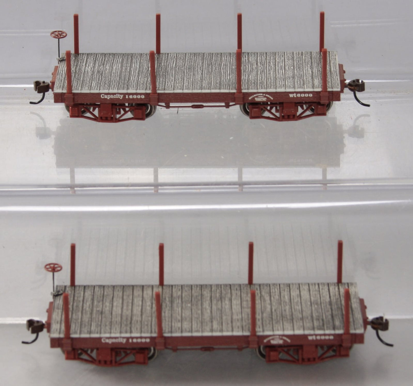 Bachmann 26511 On30 Data Only Oxide Red 18' Flat Car (Set of 2)