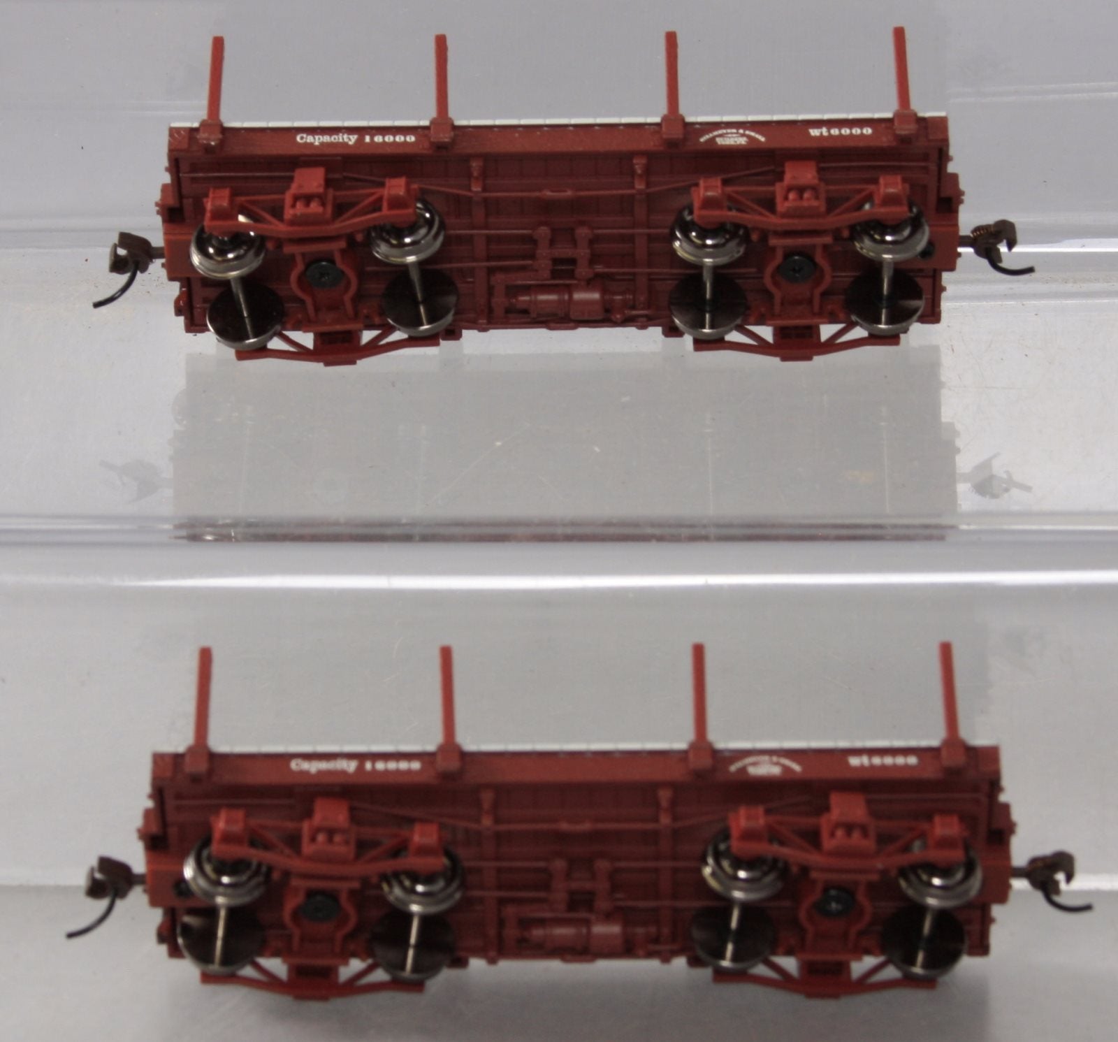 Bachmann 26511 On30 Data Only Oxide Red 18' Flat Car (Set of 2)