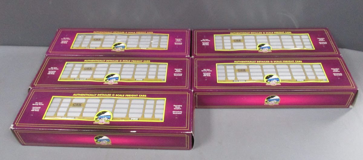 MTH 20-90601 O CSX Corrugated Auto Carrier Set (Set of 6)