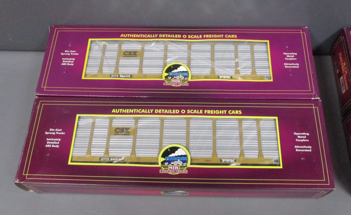 MTH 20-90601 O CSX Corrugated Auto Carrier Set (Set of 6)