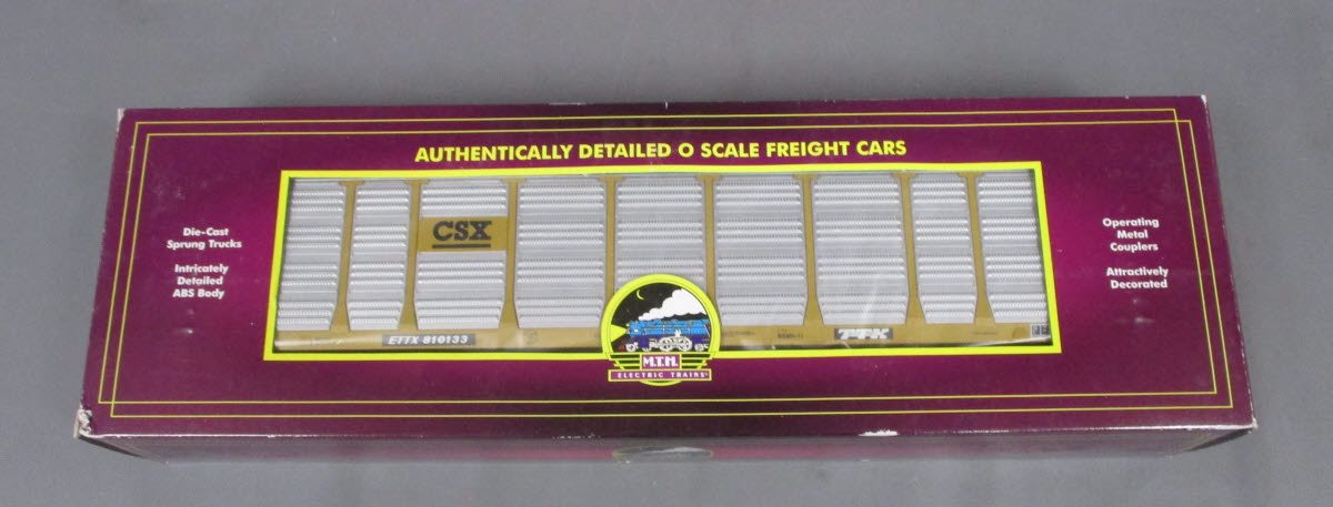 MTH 20-90601 O CSX Corrugated Auto Carrier Set (Set of 6)
