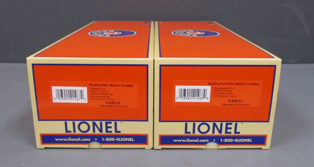 Lionel 6-85211 Reading Legacy F3 AA Diesel Locomotive Set #260A/261A