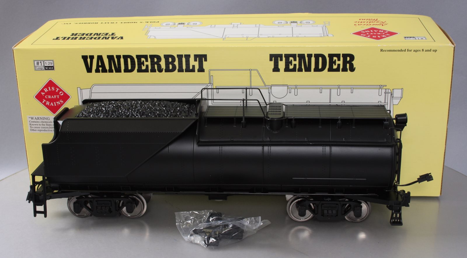 Aristo-Craft 21850 G Gauge Vanderbilt Undecorated Black Tender
