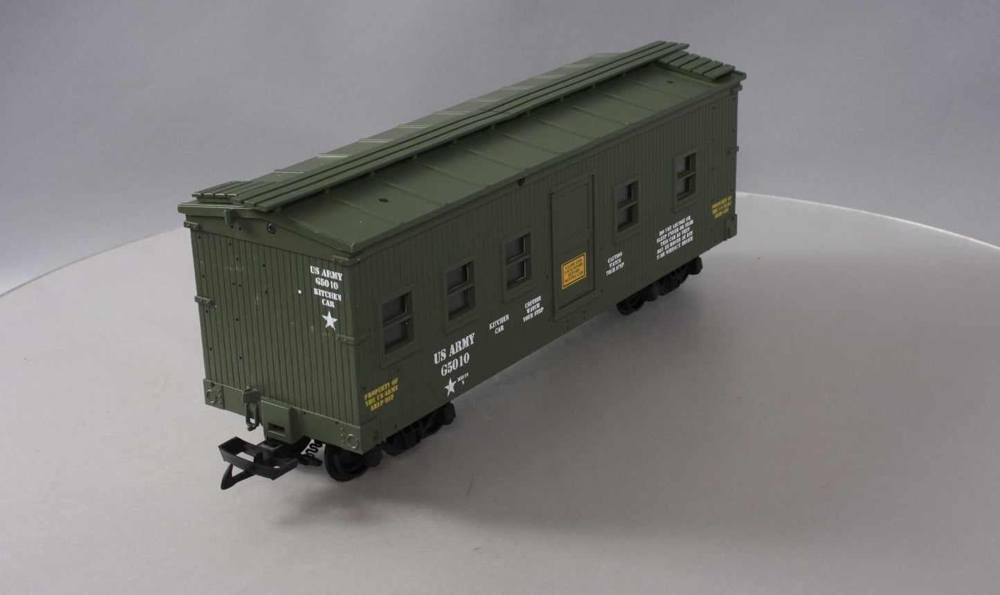 USA Trains R1849 G Scale U.S. Army Kitchen Car